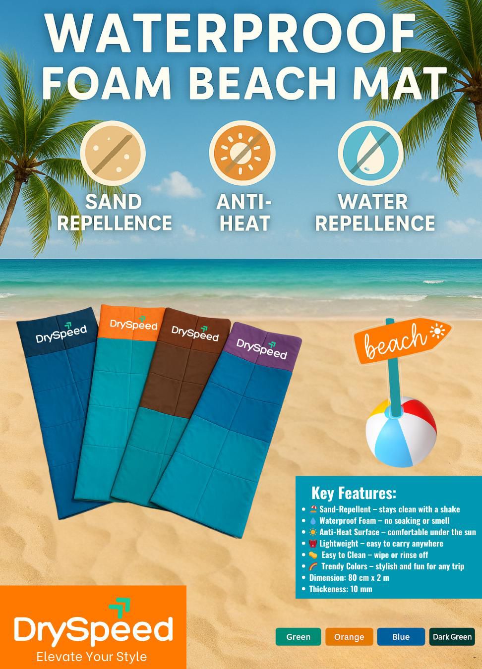 Outdoor Mattress - Beach Scene